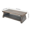 thumbnail image 2 of 23.62 inch Small Folding Altar Table Meditation Table, Walnut Floor Table for Spiritual 2-Tier Wooden Japanese Shelf Vintage Puja Tablé Zen Style Coffee Tablé Storage Shelf for Displaying Jars, 2 of 32