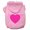 Light Pink, variant on Pet Dog Cat Hoodie Screen Printed, "Pink Swiss Dots Heart"