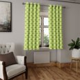 thumbnail image 2 of Ambesonne Hedgehog Grommet Curtain, Spiny Mammals Green, 50" x 54", Pistachio and Lime Green, 2 of 6