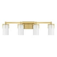thumbnail image 2 of Caldwell 4-Light Bathroom Vanity Light in Warm Brass, 2 of 5