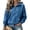 Blue, variant on Quarter Zip Pullover for Women Leopard Cheetah Print Oversized Mock Neck Sweatshirt, 1/4 Zip Pullover Women Long Sleeve Fall Sweatshirt Fashion Streetwear with Kangaroo Pocket
