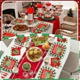 thumbnail image 6 of 350 Pcs Paper Plates and Napkins Set Disposable Dinnerware Party Supplies Tableware Serve 50 Guest Cups Knife Forks Spoon(Red,Merry Christmas), 6 of 6