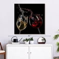 thumbnail image 3 of Elephant Stock Red And White Wine Splash Wall Art - Square Canvas Wall Art - Dining Room Wall Decor - Food And Drink Canvas - Black And Gold Decor - 33" x 33", 3 of 8