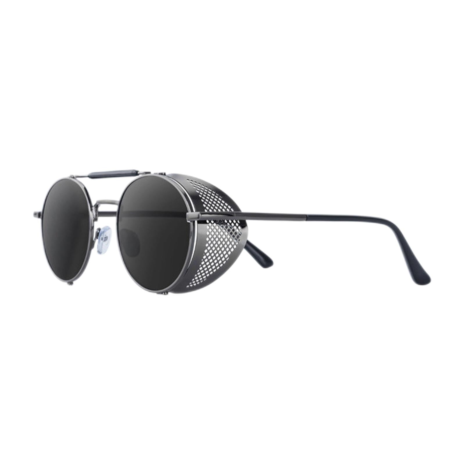 Gafas de sol retro Steampunk proteccion lateral con bloqueo 400 proteccion ligera gotico gafas con marco para Lente gris Marco gris Sunnimix Gafas de sol Steampunk Walmart en linea