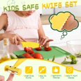 thumbnail image 4 of Herramientas de cocina Montessori Lullulii para niños pequeños, cuchillos para cocinar de verdad, juego de cuchillos con caja de almacenamiento, cuchillos seguros para niños, juego de corte para niñas, 4 of 8