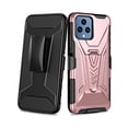 thumbnail image 3 of GW USA Case for T Mobile Revvl 6x 5G/Revvl 6 5G Case with Tempered Glass Screen Protector Hybrid Cover with Kickstand Phone Belt Clip Holster - Rose Gold, 3 of 6