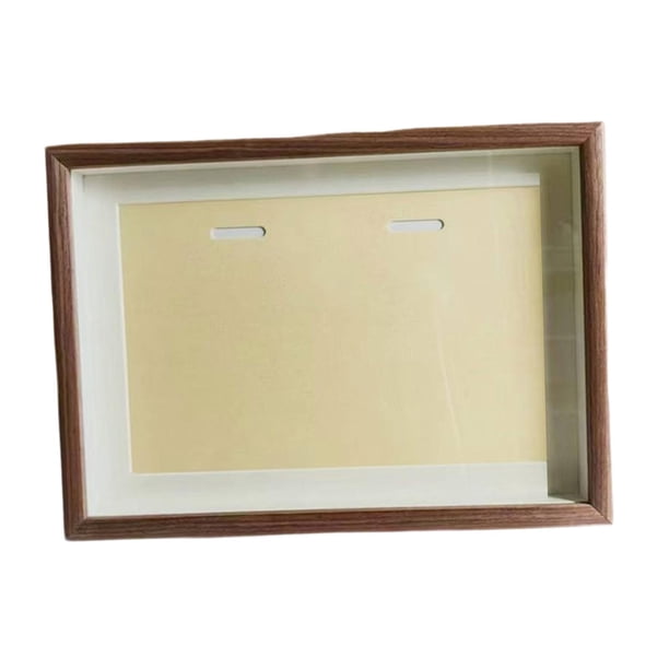 Marco de exhibición de medallas de maratón, caja de sombra de madera para almacenamiento de medallas y colección de premios 10 pulgadas