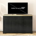 thumbnail image 5 of HOMCOM Sideboard Cabinet with Storage Drawers Adjustable Shelves Black, 5 of 8
