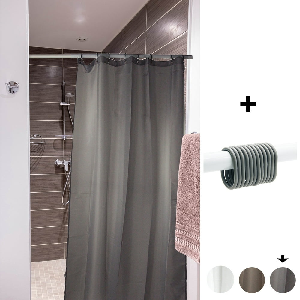 Small Stall Shower Curtain Narrow Size 48"W x 72"H Inch8 Matching