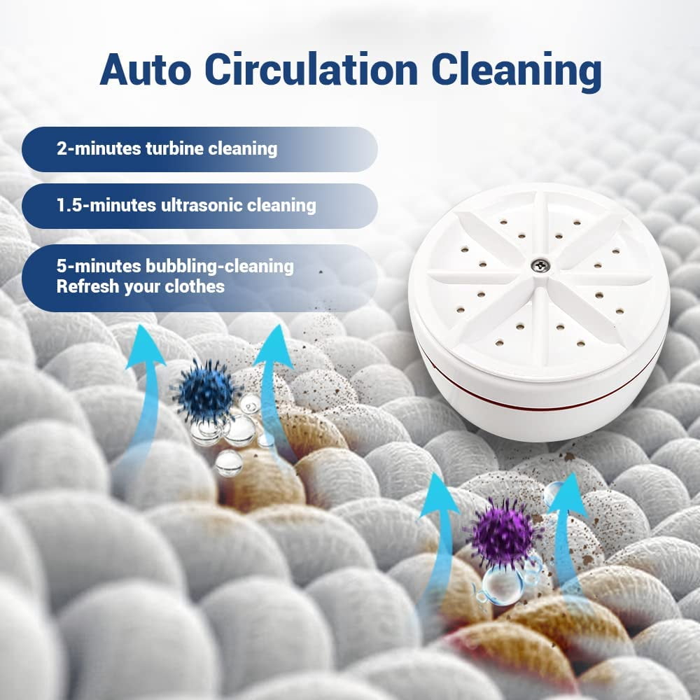Hoofun Mini Portable Washing Machine with Ultrasonic Cleaning