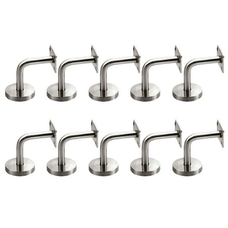 

10Pcs Professional Solid Stainless Steel Handrail Wall Mounted Brackets Supports