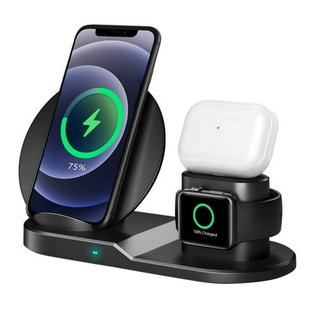 Wireless Fast Charge Stand Dock 3in1 Phone Charging Watch Ear Pods Charger Samsung Galaxy S9+ iPhone XS Wire Less 8 5 Core WCR 3