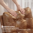 thumbnail image 4 of Twister.CK Modern Rocking Accent Chair, Upholstered Rocker Glider with Side Pocket, for Living Room, Bedroom, Nursing Room, Orange, 4 of 8