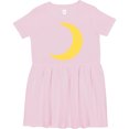 thumbnail image 3 of Inktastic Cute Yellow Moon Girls Toddler Dress, 3 of 5