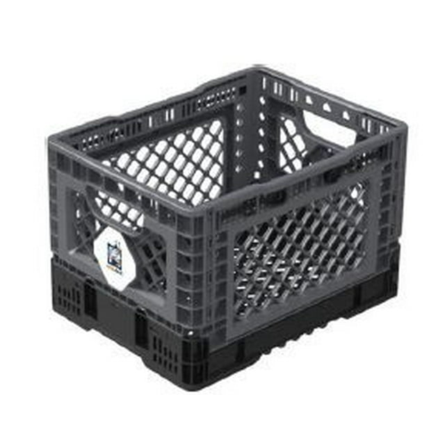 Big Ant Collapsible Container IP543630G Square Crate; Medium; Gray; Polypropylene