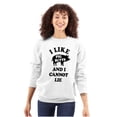 thumbnail image 3 of Like Pig Butts Cannot Lie Bacon Lover Unisex Plus Fleece Graphic Sweatshirt Brisco Brands 2X, 3 of 5