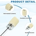 thumbnail image 3 of Portalámparas de Cerámica, Soporte de Bombilla de Cerámica con Cable, Conector de Base de Luz Resistente al Calor para Luz LED Halógena 4, 3 of 6
