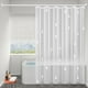 thumbnail image 1 of Cortina de ducha blanca impermeable 70x47 pulgadas - Diseño de gancho sin agujeros, impresión digital, cortina de separación lavable a máquina para baño, 1 of 8
