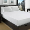 thumbnail image 5 of Violet Linen Premium Ultimate Percale, Luxury Ultra Soft Brushed Polyester Cotton, Extra Soft and Comfortable, White, 33", Luxurious, Fitted Sheet, 5 of 5