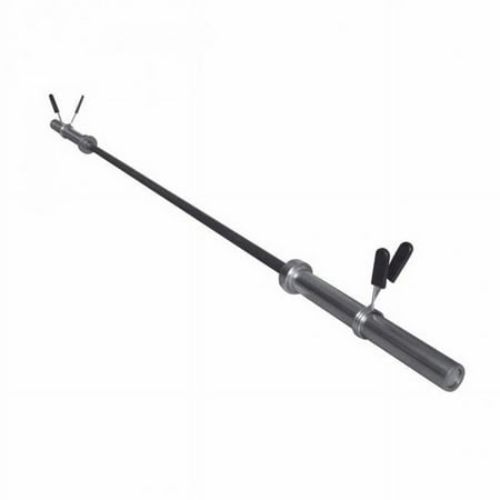 Lifeline Fitness Heat-Treated Steel Olympic Bar, 45lb Barbell With Two Spring Collars