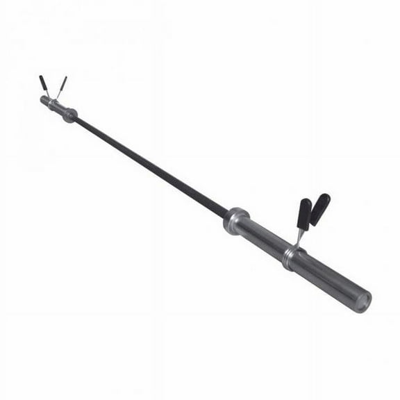 Lifeline Fitness Heat-Treated Steel Olympic Bar, 45lb Barbell With Two Spring Collars