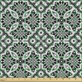 thumbnail image 2 of Ambesonne Geometric Fabric by the Yard Upholstery, Lace Style Illustration, 1 Yard, Charcoal Grey White, 2 of 5