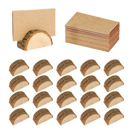 

20Pcs Rustic Wood Place Card Holders & 20Pcs Table Place Card