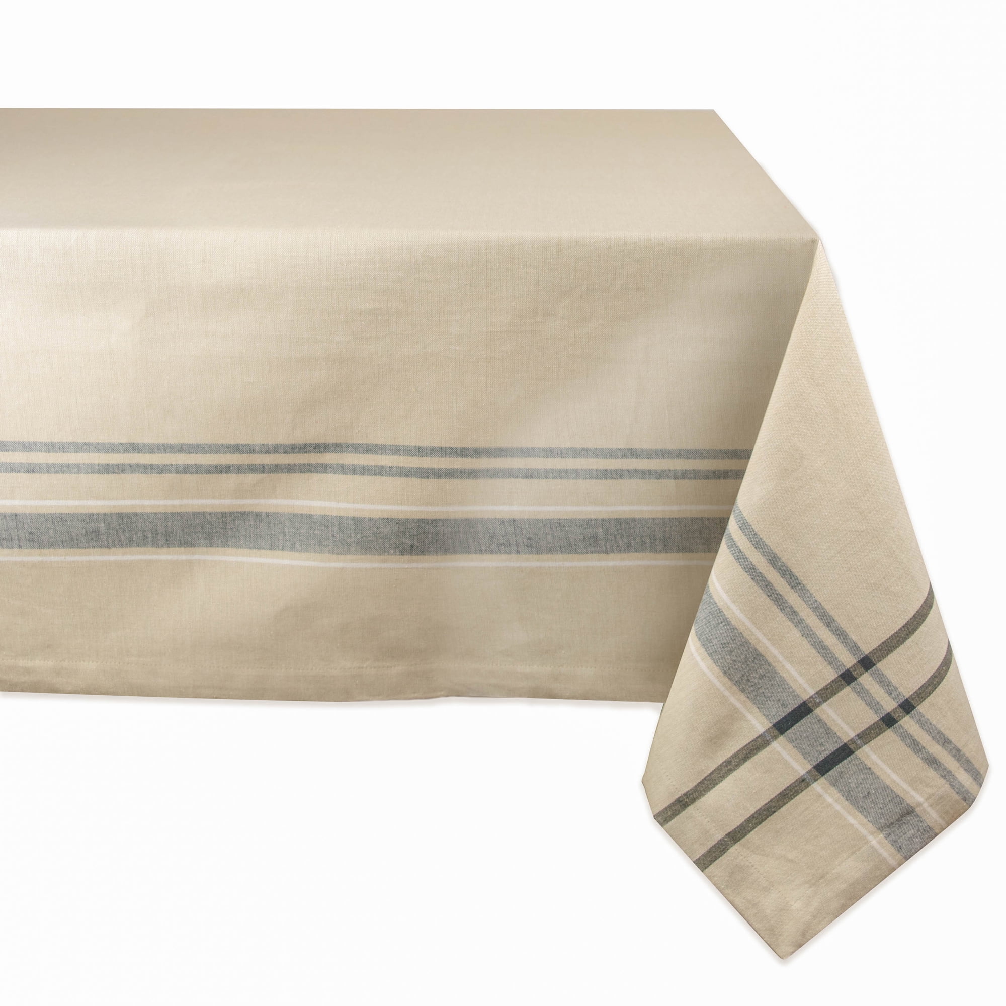 DII Black French Stripe Tablecloth, 60x104", 100% Cotton - Walmart.com