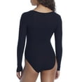 thumbnail image 2 of NearlyNude Womens 2x2 Modal Ribbed Plunge Bodysuit Style-RNN46, 2 of 2