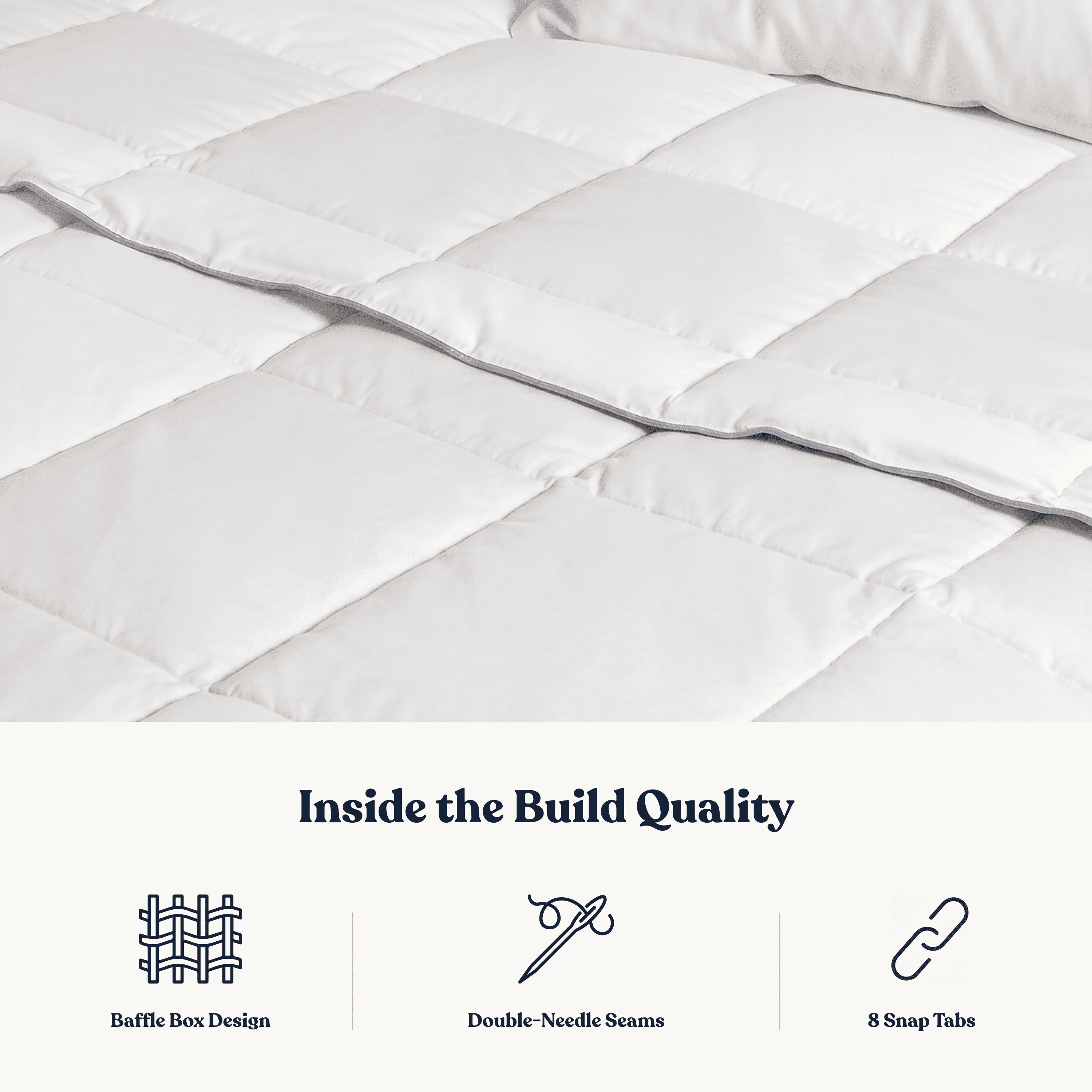 Delara Down Alternate Twin Duvet Insert 68"x86", GOTS Certified, Multi-Functional Snappable, 2 Comforters - 1 x 150 GSM, 1 x 350 GSM