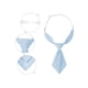 thumbnail image 3 of Corbatas cortas preatadas para mujeres INSPIRE CHIC de color sólido, corbata pequeña para uniforme escolar, azul claro, talla única, 3 of 5