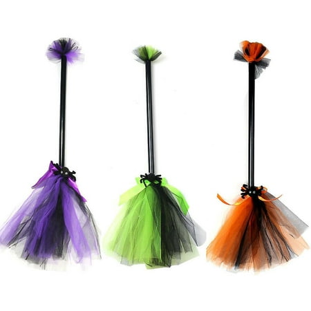 Halloween Broom Hanging Witches Broomstick Prop Kids Witch Dress Up ...