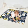 thumbnail image 2 of Navy Daisy Flower Pattern Blanket,Comfortable Soft Flannel Throw Blanket,All Season,Warm Lightweight Blankets for Sofa Bed Couch Living Room Chair,30"x40", 2 of 4