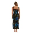 thumbnail image 3 of Just Love Floral Print Tube Sundress Swimwear Cover Up Summer Dress for Women (Black with Floral - Blue, 1X), 3 of 3