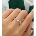 thumbnail image 4 of Oval Cut Diamond 14K Yellow Gold Plated Silver Wedding Anniversary Half Eternity Band Ring, 4 of 4