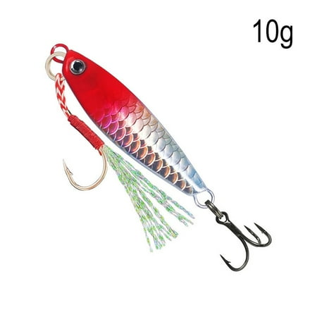 Rooha Durable Fish Wobbler Cast Jig Spoon Fishing Lure Metal Spinner Sea Fishing