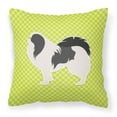 thumbnail image 2 of Carolines Treasures BB3737PW1818 Japanese Chin Checkerboard Blue Fabric Decorative Pillow, 2 of 5
