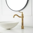 thumbnail image 4 of Single Handle Single Hole Vessel Sink Faucet With 360° Swivel Spout in Antique Brass, 4 of 10