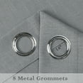 thumbnail image 4 of AZZCIA Grey Linen Semi Sheer Grommet Curtain Panels for Bedroom, 2 Panels, 54"W x 95"L, 4 of 5