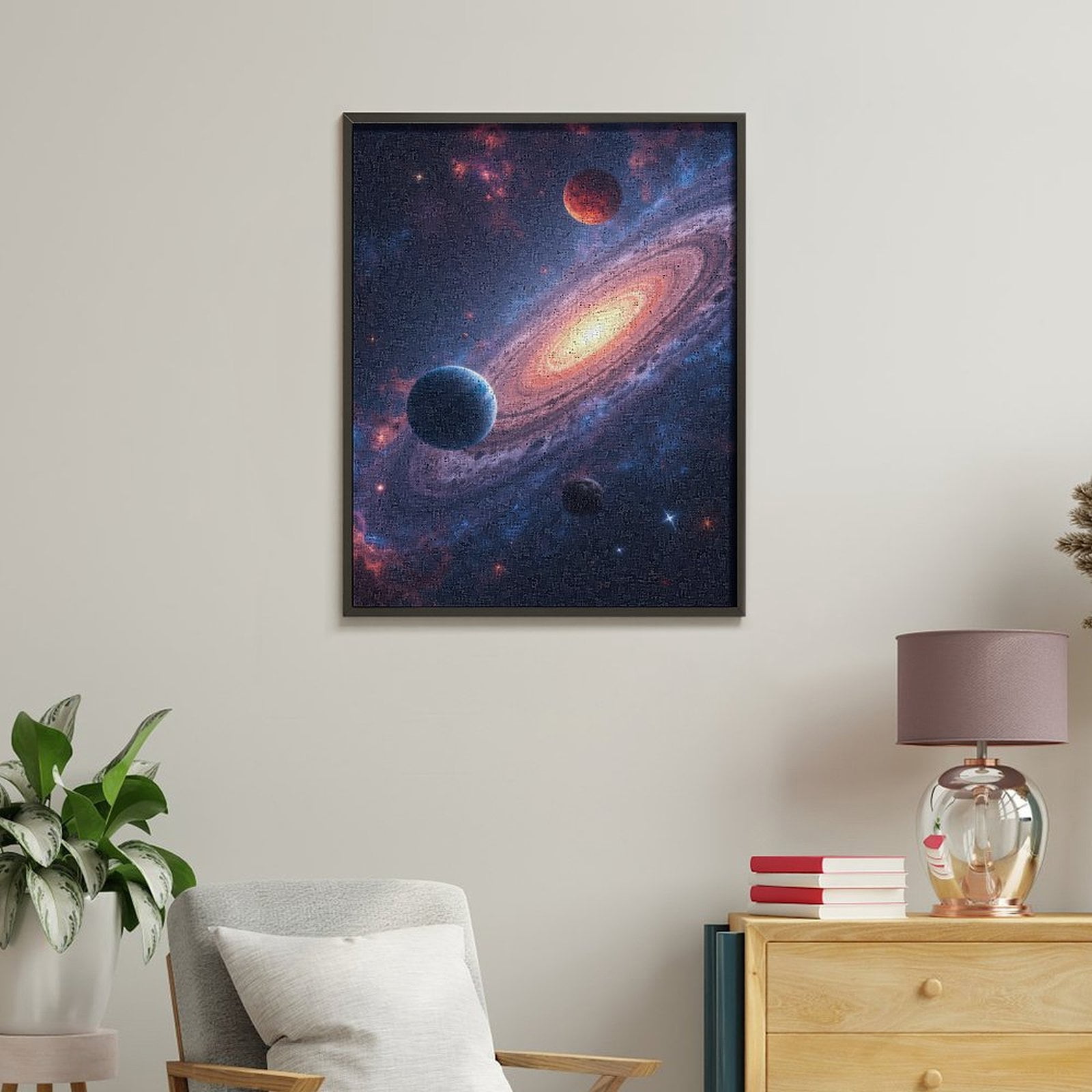 Paint By Numbers Kit for Adults Beginner - DIY Galactic Planets Cosmic Spiral Canvas Painting Kits for Adults, Frameless Paint By Number for Adults for Home Wall Decor 16x20 Inch