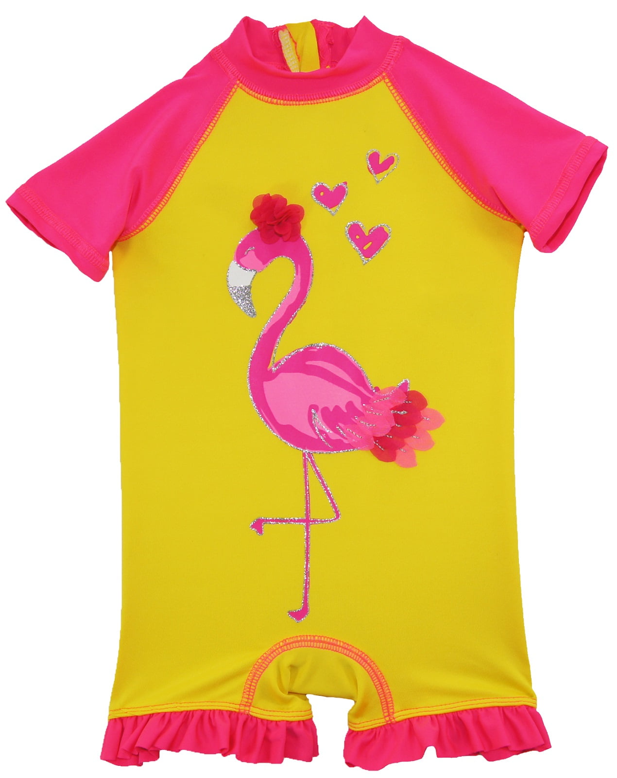Wippette Newborn Baby Girl Flamingo One Piece Rashguard by Wippette