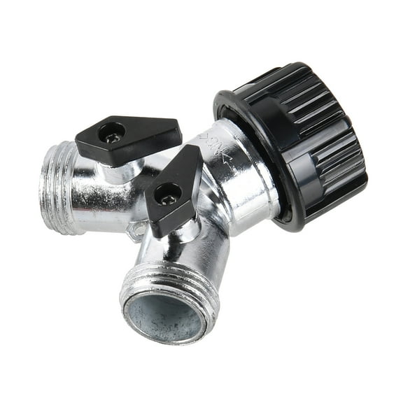 Expert Gardener Metal Y Shut-Off Hose Connector
