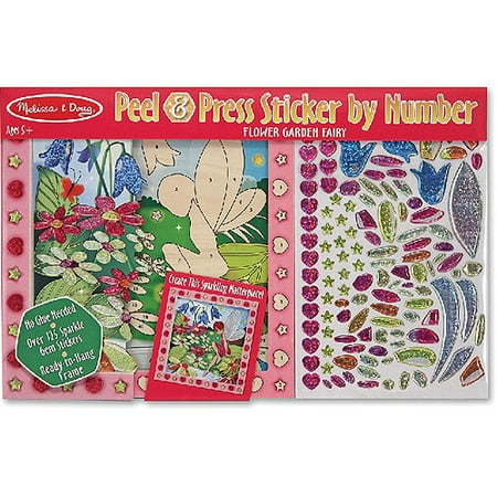 Melissa & Doug Peel and Press Sticker by Number Activity Kit: Flower Garden Fairy