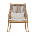 thumbnail image 5 of Tcbosik 2 Pack Outdoor Rattan Rocking Chairs with Cushions, High Back Rocker with Woven Backrest and Metal Frame, Lounge Chair for Garden, Porch, Patio, Backyard, Maple, 5 of 9