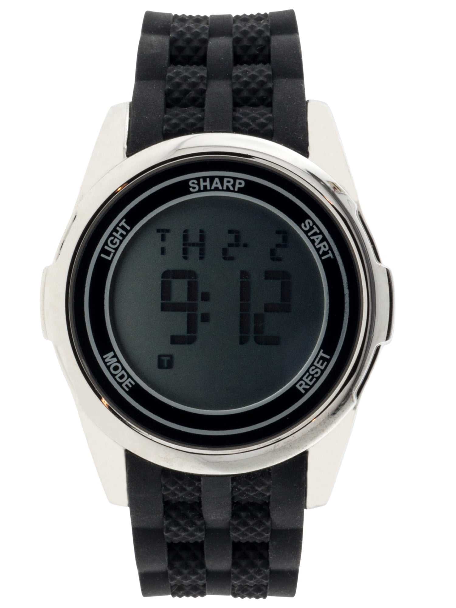 Sharp - Sharp Men's LCD Watch, Black 
