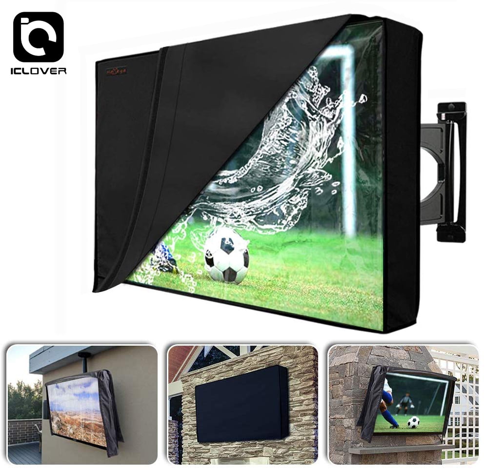 VonHaus Outdoor TV Cover 50 Inch Plasma TV Mounts LED 600D Polyester 52 Inch Weatherproof Universal Protector Fits Most LCD with Built in Remote Controller Storage Pocket 