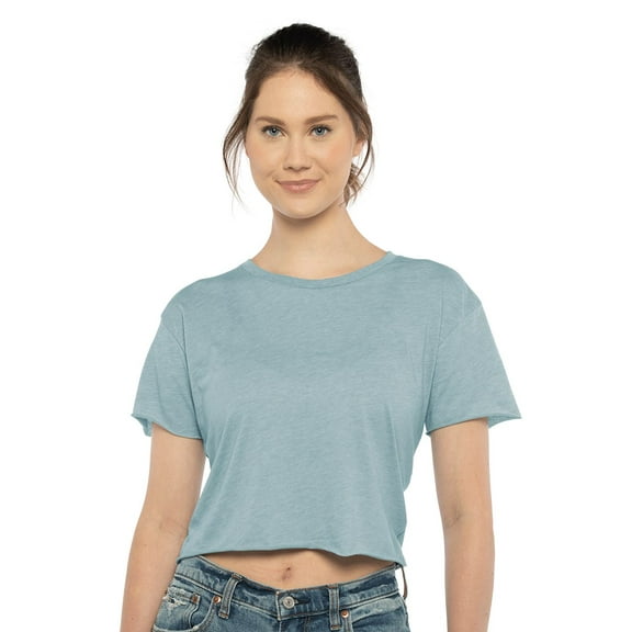 (Price/each)Next Level NL5080 Women's Festival Cali Crop-STONEWASH GREEN-M