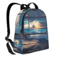 thumbnail image 2 of Lsque Ocean View Bedroom Pattern Backpack – School Travel Canvas Daypack with Ergonomic Padded Straps, Multiple Compartments & Leather Handle, 2 of 5