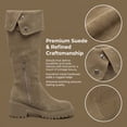 thumbnail image 3 of BLISSFUL STEP Women's Over Knee Thick Platform Shoes Side Zipper Winter Thigh High Boots Khaki 5, 3 of 5