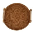 thumbnail image 1 of Rattan Serving Tray,Handcrafted Drinks Snack Dessert Serving Tray Exquisite Coffee Table Decorative Tray Liquor Serving Platter Living Reception Room Serving Tray, 1 of 8